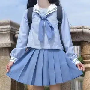 【蓝色彗星】双子星秋款正统原创设计jk制服日系水手服套装基础款