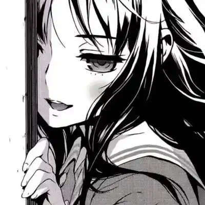 女生头像ins高级质感动漫黑白图片