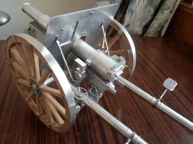 纯手工自制41式山炮模型