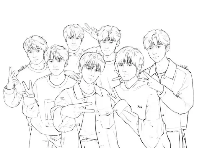 合照 1#tnt时代少年团  #线稿  #画画
