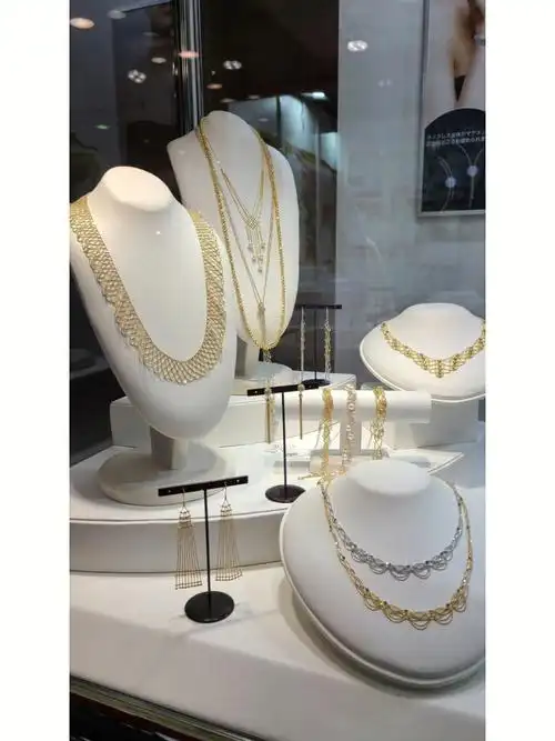 日本珠宝展  #日本神户珠宝展  #18k金项链  #18k金蕾丝工艺