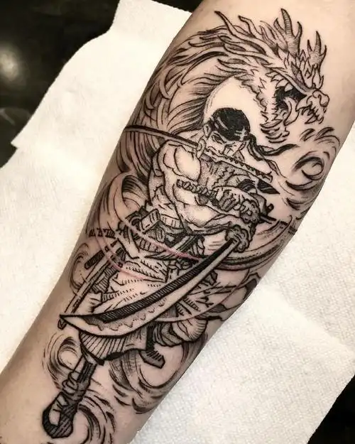 霸气男星手臂纹身图案