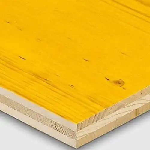 施工用黄色喷漆云杉木 3层结构建筑模板 21mm 27mm 杉木三层模板