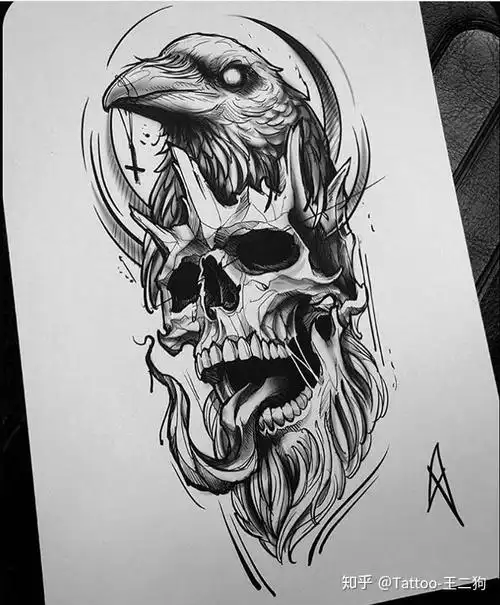 黑白纹身素材分享