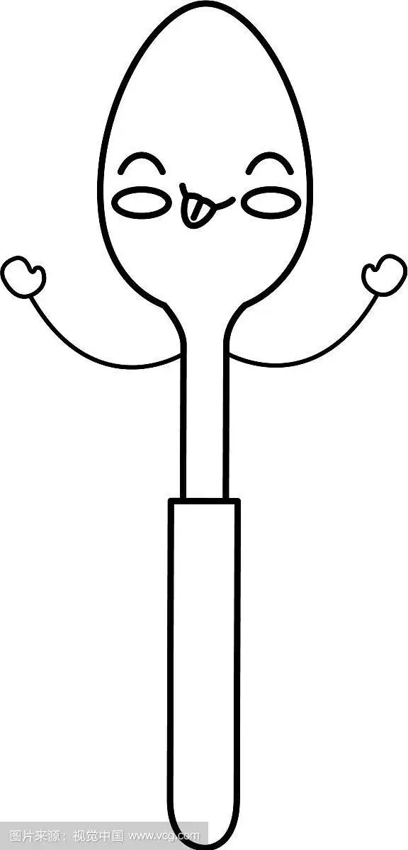 勺子,餐具,卡哇伊性格