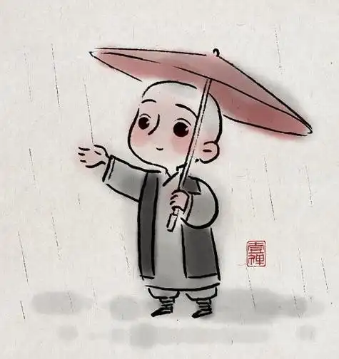 一禅小和尚简笔画可爱