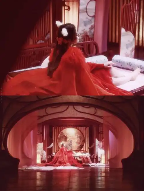 "凤九"迪丽热巴,一袭红衣再现红狐造型,化身"妖狐小红娘"!