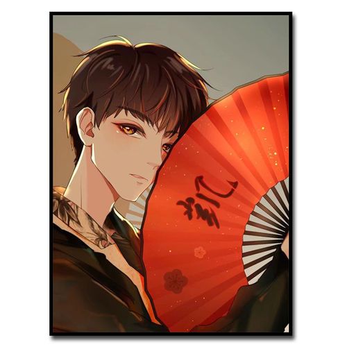 q版王俊凯tfboys周边定制diy数字油画宿舍装饰挂画解压填色油彩画