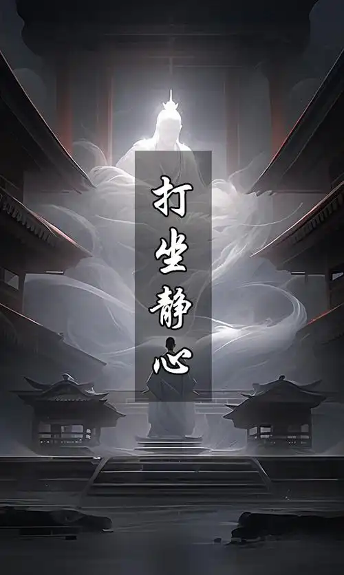 打坐时一种静心修行的方法