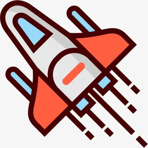 宇宙飞船卡通扁平宇宙飞船