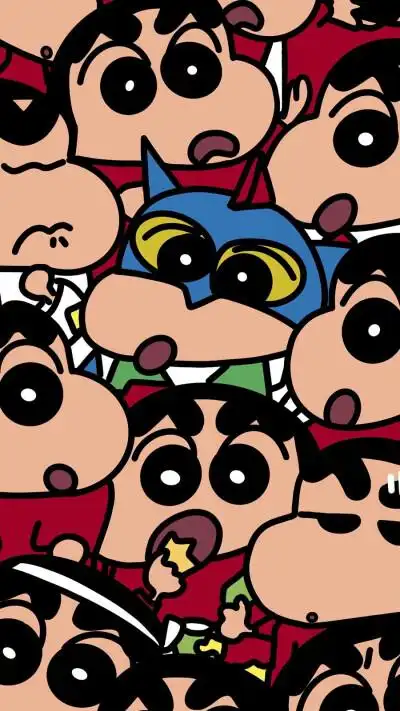 iphone 壁纸 蜡笔小新 野原新之助 野原美伢 广志 小葵 风间 小彻