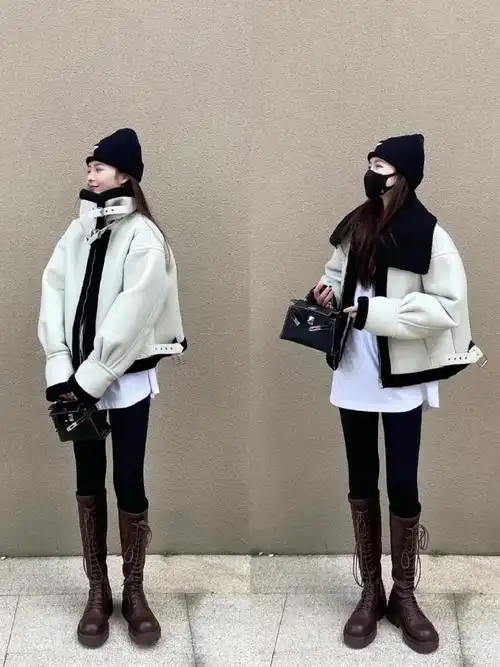 2021最火的冬季穿搭#冬天的时尚穿搭拿捏了这样搭配既保暖也不怕臃肿