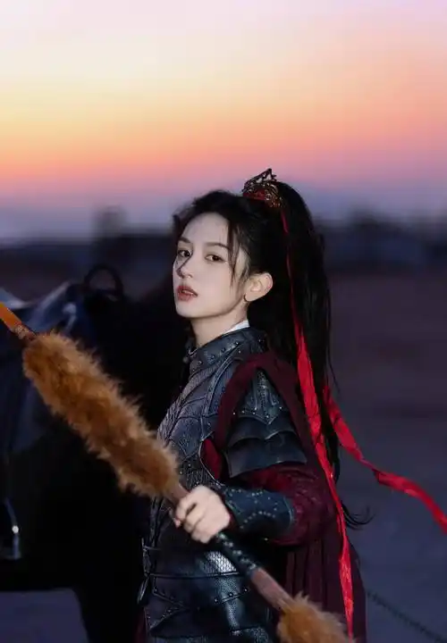 周也古装战损女将军写真,又美又飒,网友:老公是一种态度_娱乐_感觉