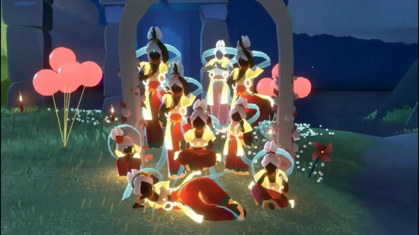 和向导合照咯#光遇 #sky光遇 #光遇九色鹿 - 抖音