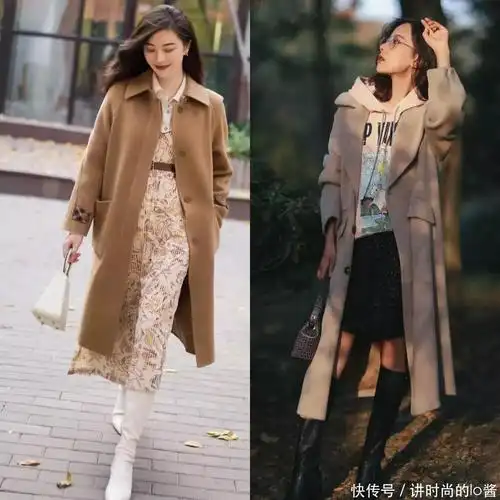 果然,大衣还是和"裙子"最合拍!今年流行这样穿,美得优雅体面
