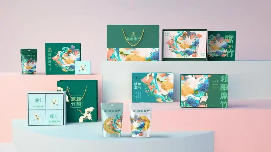 蓝色一页单品包装 | 素仙客,素味腐竹品牌包装设计|平面|包装|蓝色一