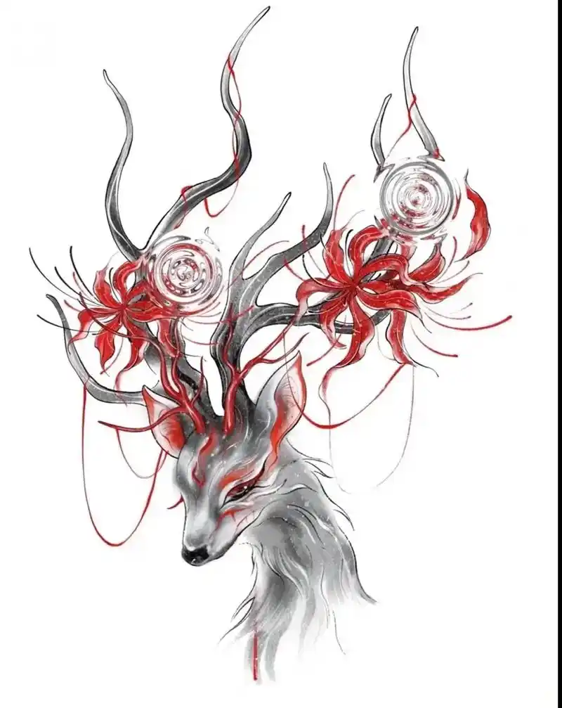 彼岸花纹身 #曼珠沙华彼岸花 #适合女生的纹身图案推荐 # - 抖音