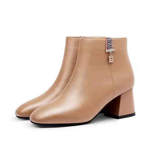 31小码32白色33高跟英伦风皮鞋马丁靴短靴秋冬女鞋粗跟313233女靴