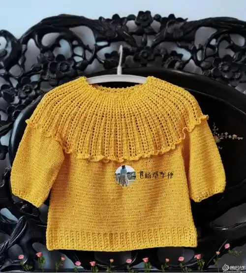 儿童钩针圆肩衣