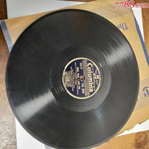 姚莉绝版老上海玫瑰玫瑰我爱你古董哥伦比亚78转老式黑胶唱片收藏