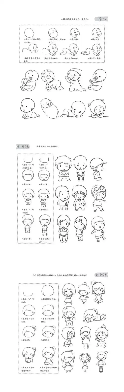 儿童画人物教程