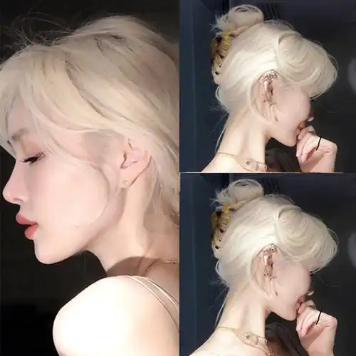 白金色染发膏2021显白流行色女夏季砂金色染发剂自己在家染泡泡沫