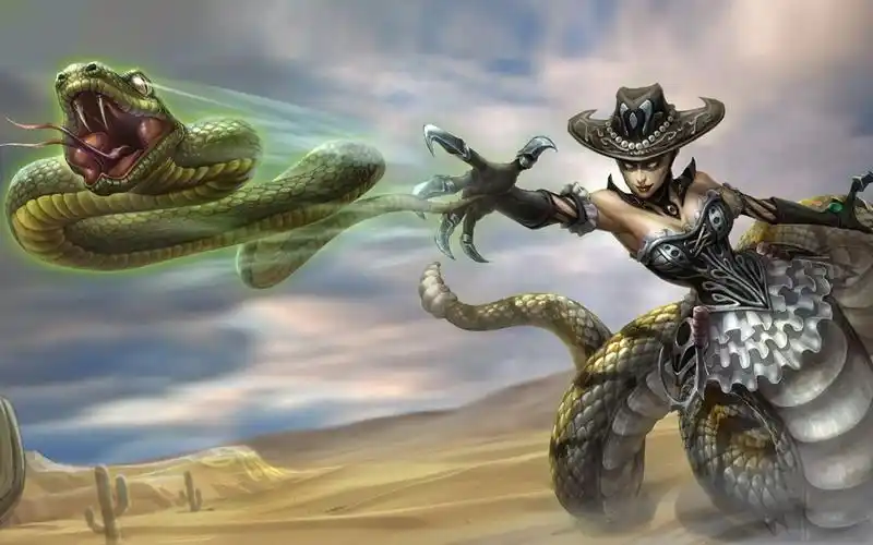 lol魔蛇之拥卡西奥佩娅壁纸_游戏人物蛇女