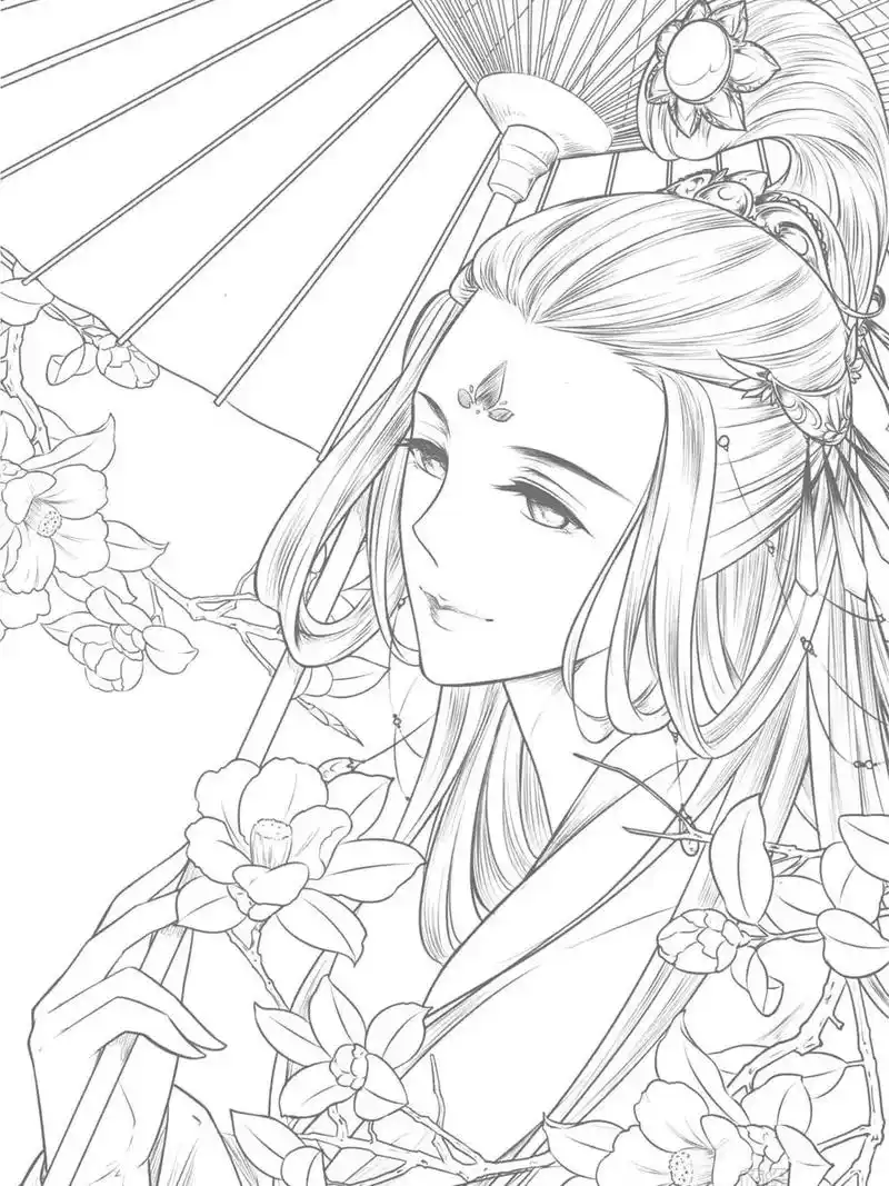 古风人物线稿临摹合集,今天 - 抖音