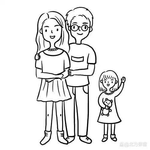 三餐四季,健康平安90 今日就给大家带来幸福一家人的简笔画9015