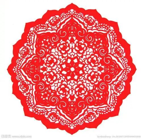 八角窗花剪纸折叠