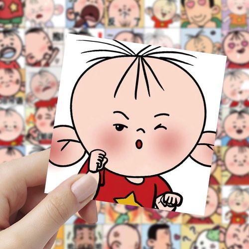 240张大耳朵图图可爱表情贴纸卡通趣味手账笔记本水杯饭卡装饰画