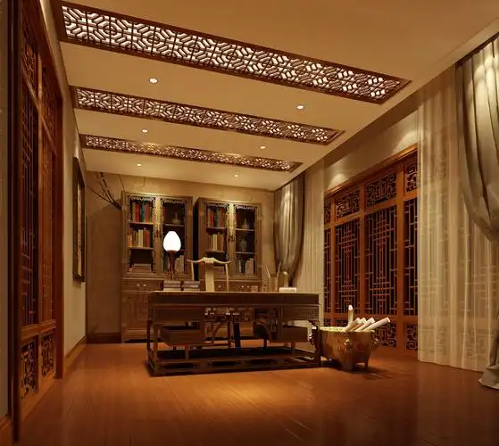 中式风格别墅书房装修效果图