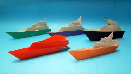 幼儿折纸小教学!小朋友们今天我们就来学学用卡片做纸船吧!