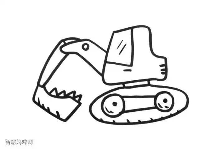 挖掘机怎么画