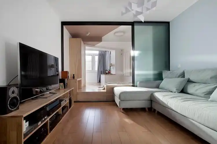 50现代小户型/一房装修效果图,一居变两居,住的别有用心装修案例效果