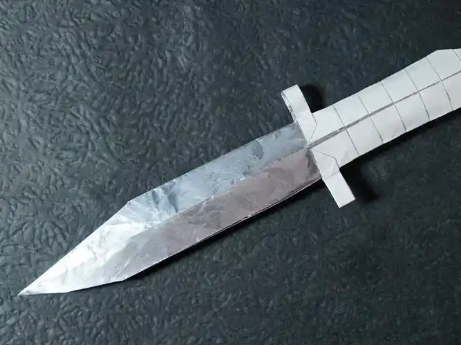 帅气飞镖 一起来折飞镖立体刀折纸图解折纸教程武士刀赵云的刀折纸