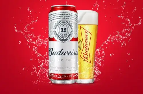百威啤酒budweiser清啤黄啤听装500ml18听整箱