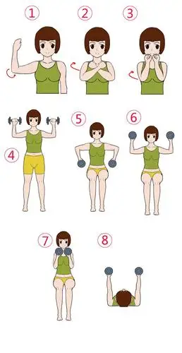 健胸运动示意图