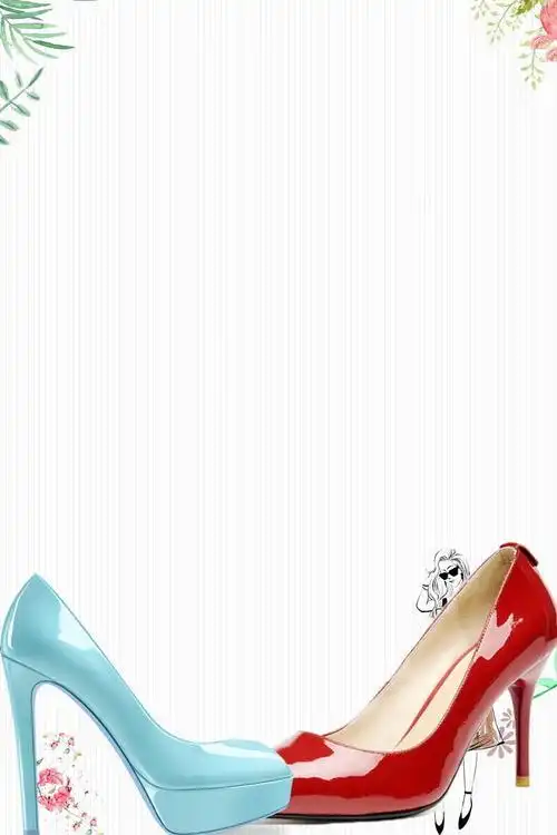 春季女士鞋子促销背景素材