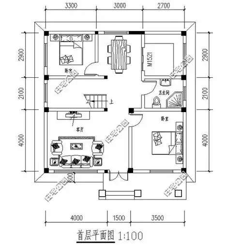 9x9米欧式别墅,同一户型,2个方案,你爱哪个?_农村房屋设计图_图纸之家