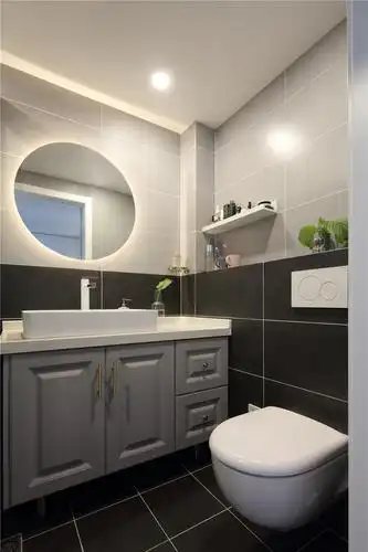 50㎡一居室北欧风吧台装修效果图 54平米一居卧室过道装修效果图 54