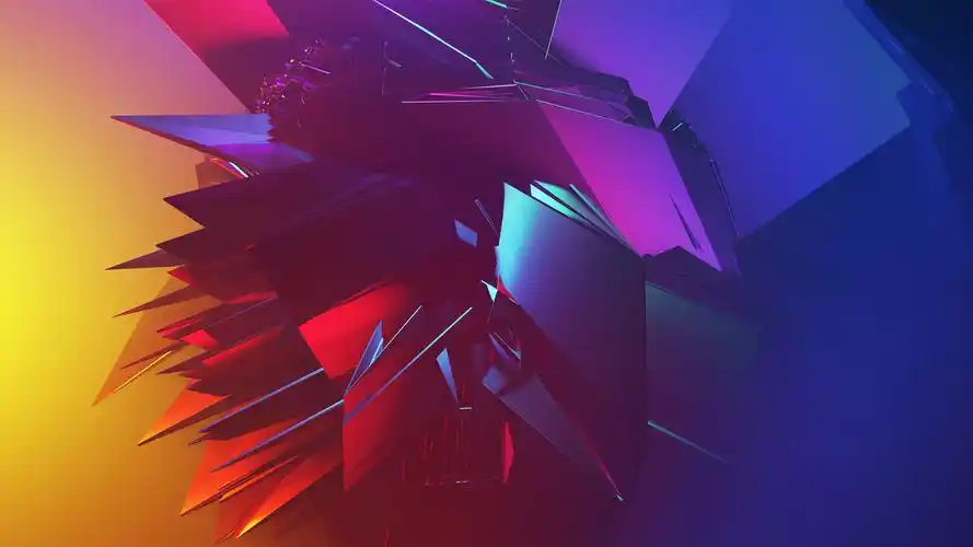 3d未来设计炫彩抽象三维立体图形背景