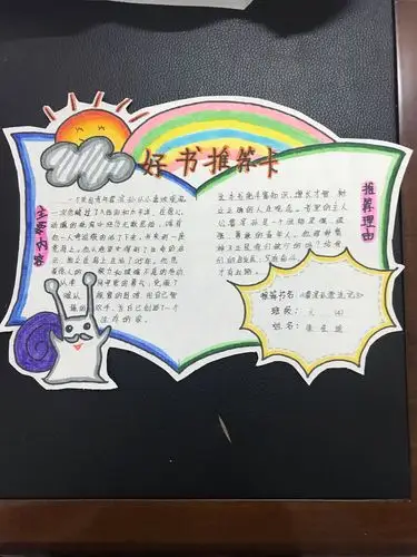 六4班读书推荐卡部分优秀作品展