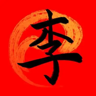 百家姓李书法字