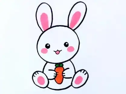 2万01:04@芸琪简笔画新年福兔这样画,简单又可爱#一起学画画 #简笔画