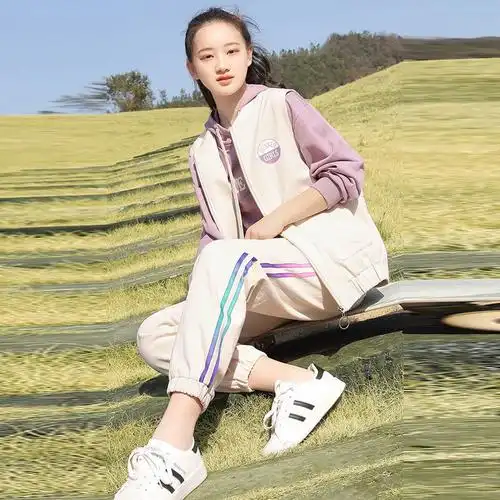 初中生衣服女学生套装13-15岁少女秋装新款休闲运动装女孩两件套