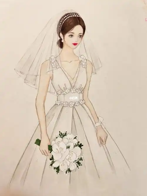 婚纱手绘