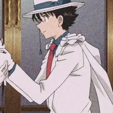 怪盗基德情头高清一左一右的怪盗基德和中森青子情头图片