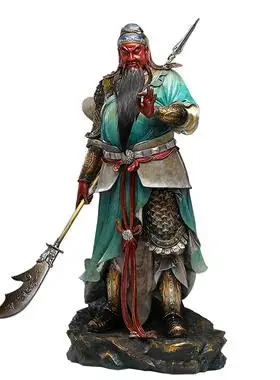 景德镇雕塑陶瓷关公像单刀赴会武财神关二爷瓷像站立关羽神像摆件￥10