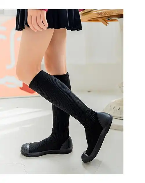 秋冬韩版女童中长筒靴儿童短靴宝宝学步鞋均码现货长靴过膝靴